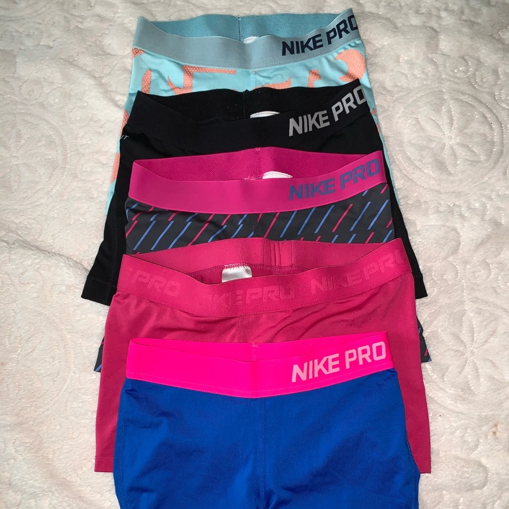 5 pairs for the price of TWO!! Nike Pro shorts
